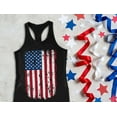 thumbnail image 2 of 4th of July Tank Tops for Women American Flag Womens Patriotic Racerback Tops Racerback Women's Tank Top Medium Black, 2 of 5