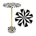 thumbnail image 2 of JONATHAN Y Black, White and Gold Metal and Resin End Table, 23.5" Art Deco Glam Round Star Patterned Accent Table for Living Room or Bedroom END1003C, 2 of 8