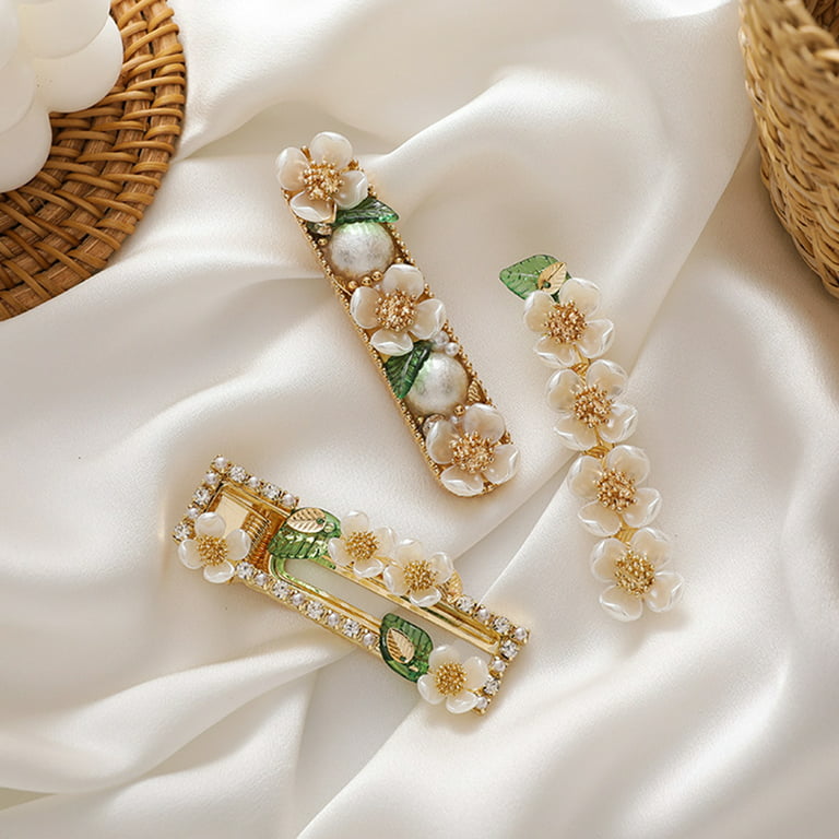  hair clips barrettes for women Simulated Pearl