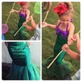 thumbnail image 4 of Kids Ariel Little Mermaid Set Girl Princess Fancy Dress Party Cosplay Costume, 4 of 5