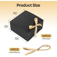 thumbnail image 2 of 10 Cajas de Regalo de Boda, 350gsm, Cajas de Regalo de Papel, con Bodas y Fiestas, Baby Shower, Halloween, Navidad, para Dulces/Aperitivos (Negro, 20x20x10cm), 2 of 4
