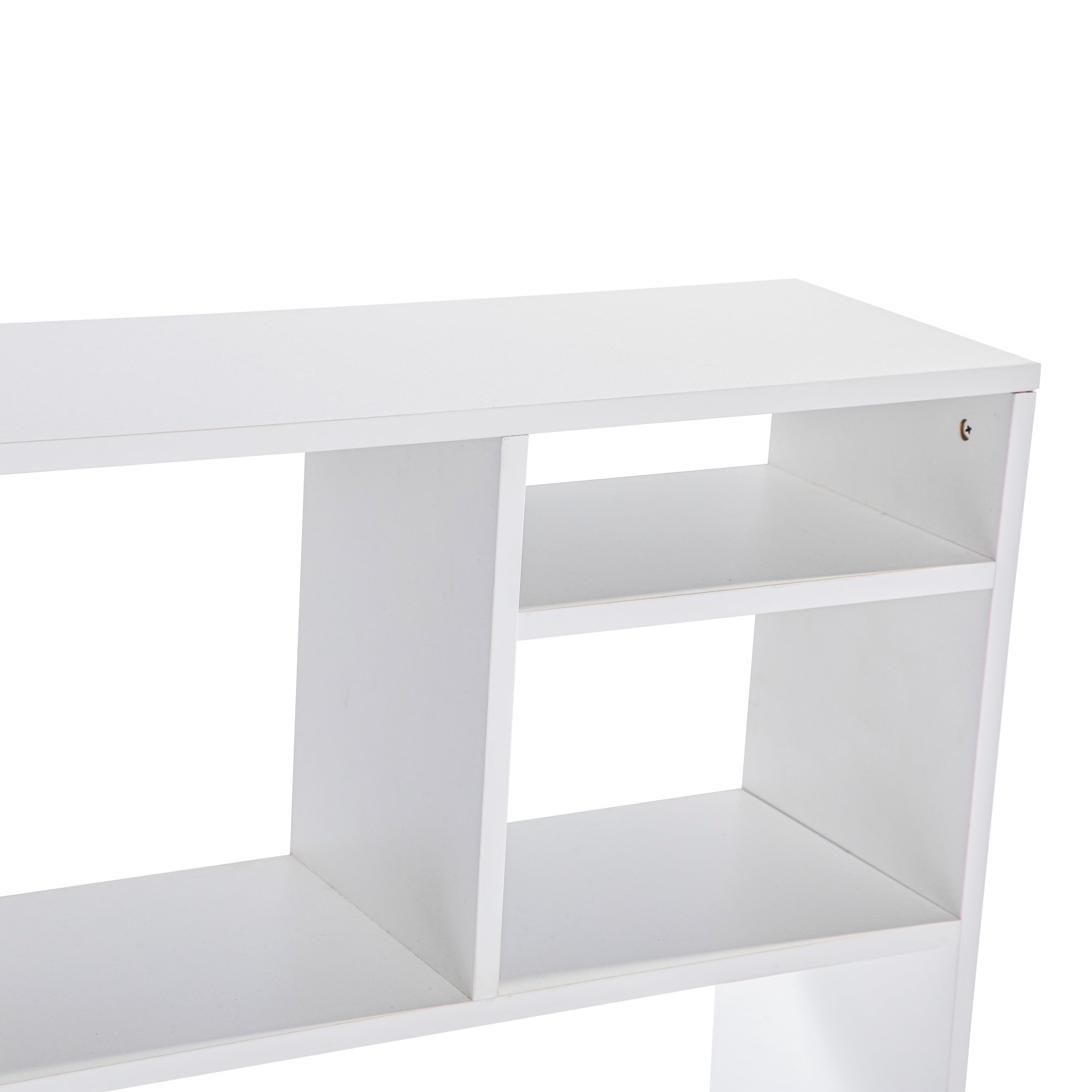 Flash Furniture Desktop Bookshelf Storage Organizer with Multiple Cubbies in White
