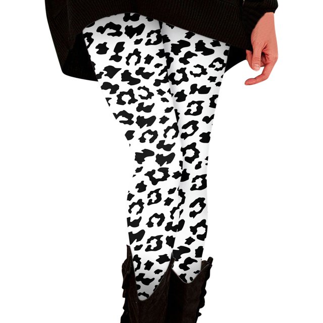 Gibobby Leggings Afelpados Mujer Casual Comfort Prints Leggings Pantalones yoga Pantalones largos(Blanco, L)