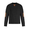 thumbnail image 5 of Homenesgenics Mens Shirts 100% Cotton Pullover Hoodie Pocket Solid Color Half Cut Half Zip Man Long Sleeve Hoodless Casual Outwear Jackets Black XL, 5 of 5