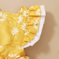 thumbnail image 7 of 3t Mikrdoo Baby Girl Clothes 3-4Y Daisy Print Flying Sleeve Roma Dress + Hairband 2PCS Baby Girl Summer Set, 7 of 7
