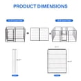 thumbnail image 7 of edx Dog Playpen, 2 Panels 40" Foldable Heavy Duty Metal Puppy Exercise Pen with Doors Indoor Outdoor, 7 of 7