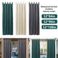 thumbnail image 1 of Outdoor Curtain - Three-layer Fabric Design Heat Insulation Sunscreen And Waterproof Blackout Patio Curtains Outside Deor Privacy Protect for Pavilion/Porch/Yard/Cabin, 1 of 6