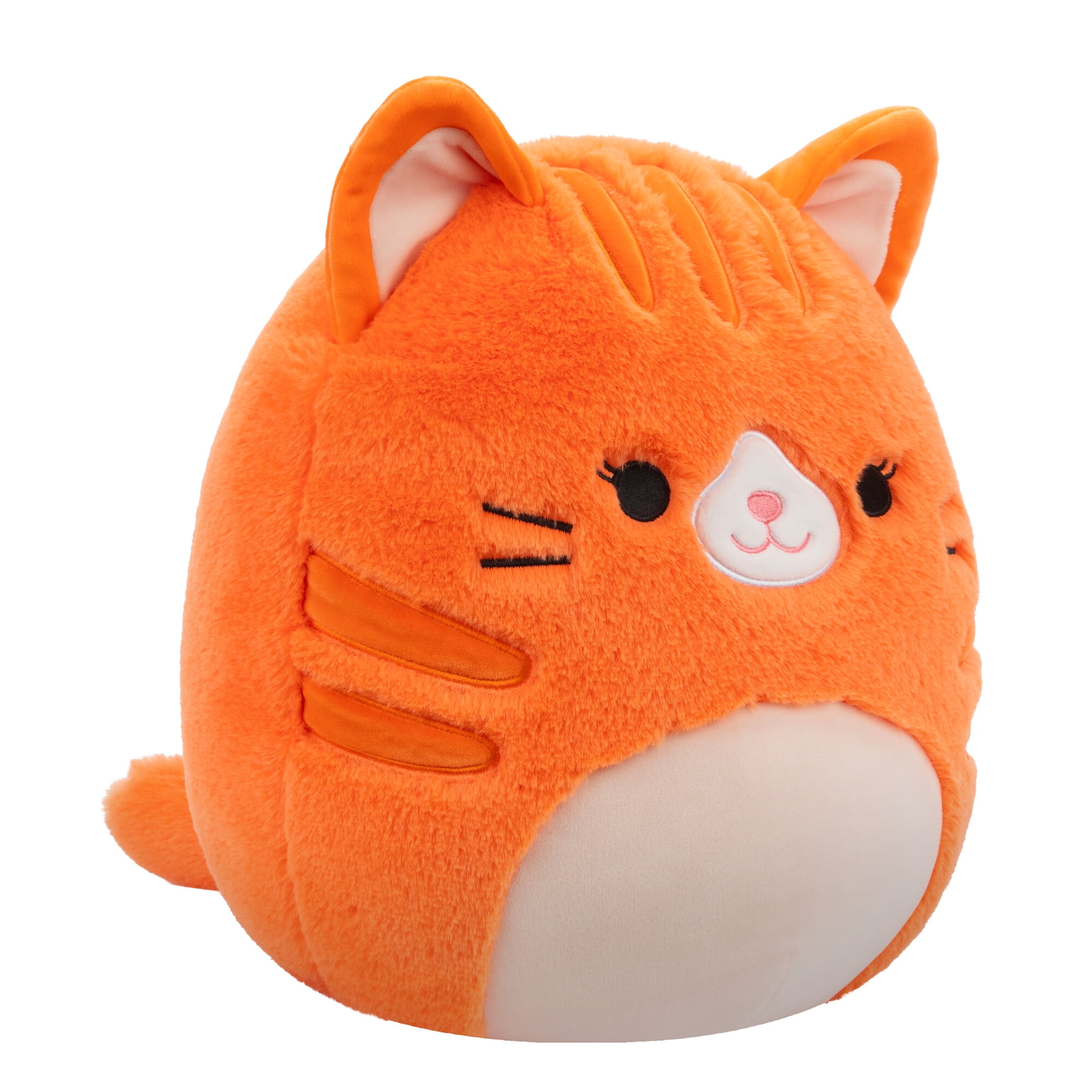 JAZWARES LLC Squishmallows Peluche 12" : Fuzz-a-Mallows - Gigi la chatte tigrée orange
