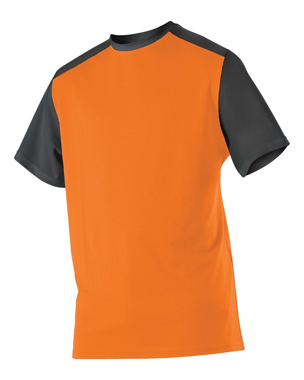 orange and black baseball shirt