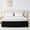Black, variant on U-NICE HOME Queen 14" Drop Wrap Around Bed Skirt - Elastic Pleated Wrinkle Resistant, White
