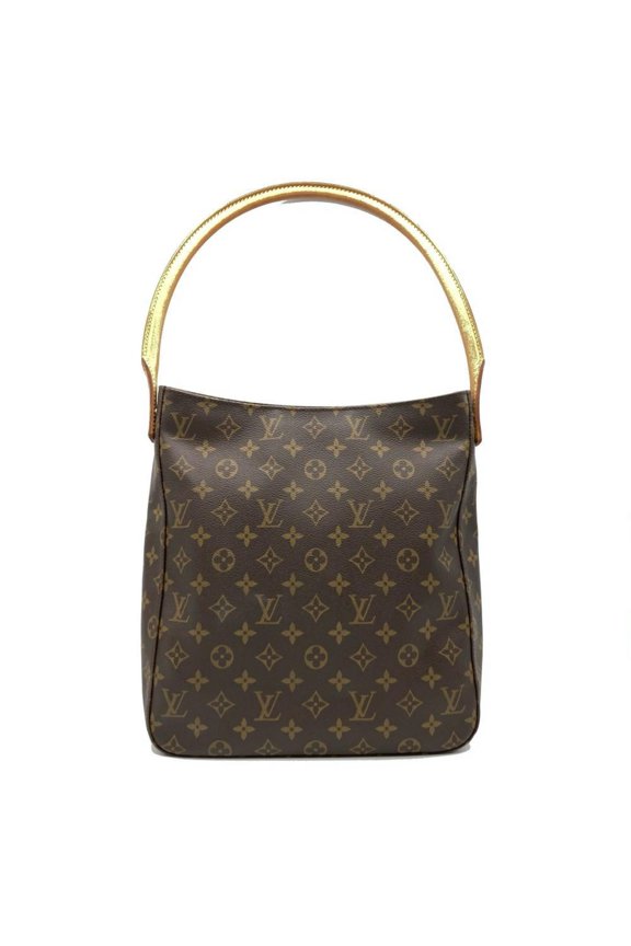 Pre-Owned Louis Vuitton Looping GM Shoulder Bag, Monogram Canvas, M51145, Brown, Gold Hardware,...