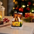 thumbnail image 2 of Gunhay Lighted Christmas Village Houses Set, Battery Operated Resin Christmas House with LED Light Village Figurines, F, 2 of 7