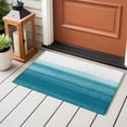 thumbnail image 4 of Non-Slip Rug Pad Rugs Abstract Gradient Turquoise Stripe Rectangle Area Rugs 2x3Ft Soft Carpet Pads for Living Room Kids Room, Modern Watercolor Striped, 4 of 9