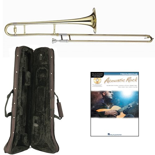 Acoustic Rock Bb Tenor Slide Trombone Pack - Includes Trombone w/Case &  Accessories & Play Along Book