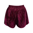 thumbnail image 5 of Women's Shorts High Waisted Stretchy Pearl Velvet Skirt Pants Summer Casual Beach Shorts S-L, 5 of 5