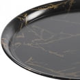 thumbnail image 6 of Unique End Coffee Table, Mermaid Tail Round Side Table with Metal Pedestal, Minimalist Accent Table for Small Spaces, Living Room (Black), 6 of 9