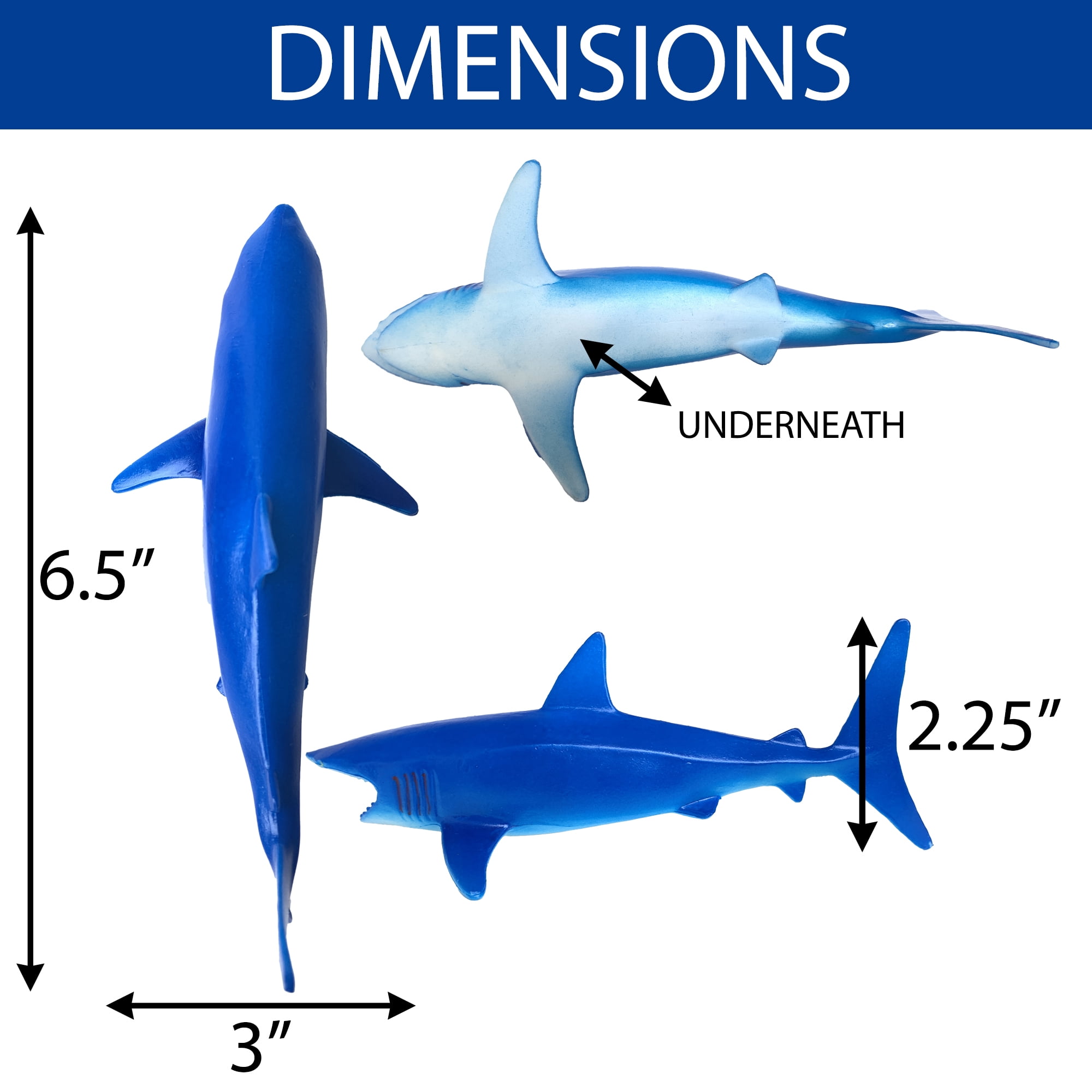 Plastic Sharks for Drinks - Great Shark Decor for Shark Parties, Shark Decorations for Fun Theme Party, Vinyl Sharks for Drinks, Lemonade & More