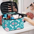 thumbnail image 5 of HELLHERO Bones and Hearts Multifunctional Large Capacity Makeup Bag Effortless Organization Zipper Polyester Travel Portable Gifts for Women Men, 5 of 5