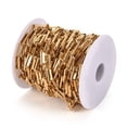 thumbnail image 3 of 304 Stainless Steel Box Chains Drawn Elongated Cable Chains Unwelded with Spool Golden Link: 14x5x2.5mm about 32.8 Feet(10m)/roll, 3 of 4