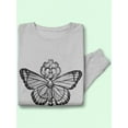 thumbnail image 3 of Butterfly Key Sweatshirt Women -GoatDeals Designs, Female x-Large, 3 of 4