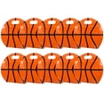 thumbnail image 2 of Cozeii Basketball Snack Bags（Brown), 10 Pcs Reusable Snack Bags for Kids with Handle Plastic Treat Storage Bags for Party Favors, Party Supplies, 2 of 3