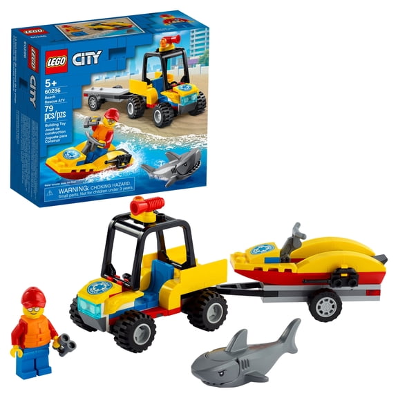 LEGO City Beach Rescue ATV 60286 Building Toy for Kids (79 Pieces)