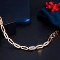 thumbnail image 2 of Bracelet Chain Tennis Moissanite White Round Cut 3 Ct 14k Rose Gold Plated, 2 of 4