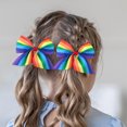 thumbnail image 5 of YAOBAMM Glitter Pattern Hair Clip 5Pcs Kids Hair Clips Gradient Color Rainbow Striped Bowknot Decor Girl Hair Pins Hair Accessories Back to School Christmas Gift, 5 of 5