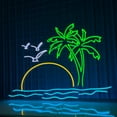 thumbnail image 2 of Craftnamesign Peaceful Beach Neon Signs, Tropical Wall Art Decor, Beach Club LED Sign, 2 of 4