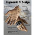 thumbnail image 2 of Tactical Gloves for Men, Touchscreen Motorcycle Gloves with Hard Shell & Palm Padding for Sports Motorcycle Cycling Tactical Airsoft Paintball Hunting Hiking Camping Climbing-Large, 2 of 5