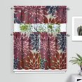 thumbnail image 2 of Kitchen Curtains 36 Inch Short - 3 Panel Set, Rod Pocket Window Curtain, Boho Floral Tribal Style, 100% Polyester for Farmhouse, Kitchen, Cafe, Bedroom, Easy Wash, 2 of 6