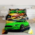 thumbnail image 2 of Castle Fairy Sport Car Queen Comforter Set,Geometric Checkered Flag Bedding Comforter Set, 2 of 8