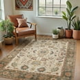 thumbnail image 2 of 6x9 Living Room Area Rug Soft Non Slip Washable Indoor Trendy Carpet for Bedroom Game Room-Tangerine, 2 of 7