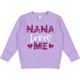 thumbnail image 2 of Inktastic My Nana Loves Me Hearts in Pink Plaid Toddler Sweatshirt, 2 of 4