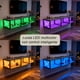 thumbnail image 3 of Mueble de TV flotante negro con luces LED, enchufe y 2 puertos USB,tamaño 120x28x25cm, 3 of 9