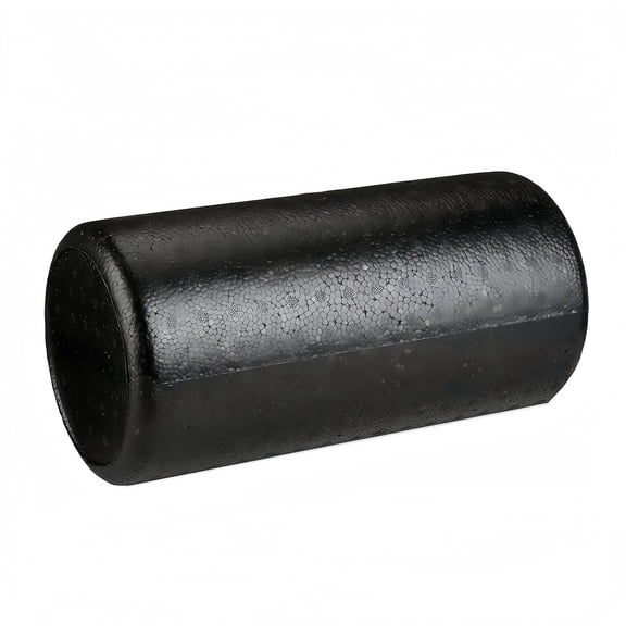 12 inch Black Compact Foam Roller - High Density Muscle Massage Roller, Lightweight Deep Tissue Tool for Travel, Home Use, Trigger Point Relief, Yoga & Post-Workout Recovery