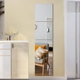 thumbnail image 4 of 3D Acrylic Mirror Sheets Wall Stickers Decals, 4 Pcs 12X10in Frameless Mirror Full Body Mirror Set, Length Gym Mirror Peel and Stick Mirrors for Wall Bathroom, Bedroom, Square, Door Tiles, 4 of 5