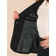 thumbnail image 5 of CHAQUETA BLAZER DE OFICINA PARA MUJER INSPIRADA CHIC CON SOLAPA, MANGAS LARGAS Y BOLSILLOS, TAMAÑO XS, NEGRO, 5 of 6
