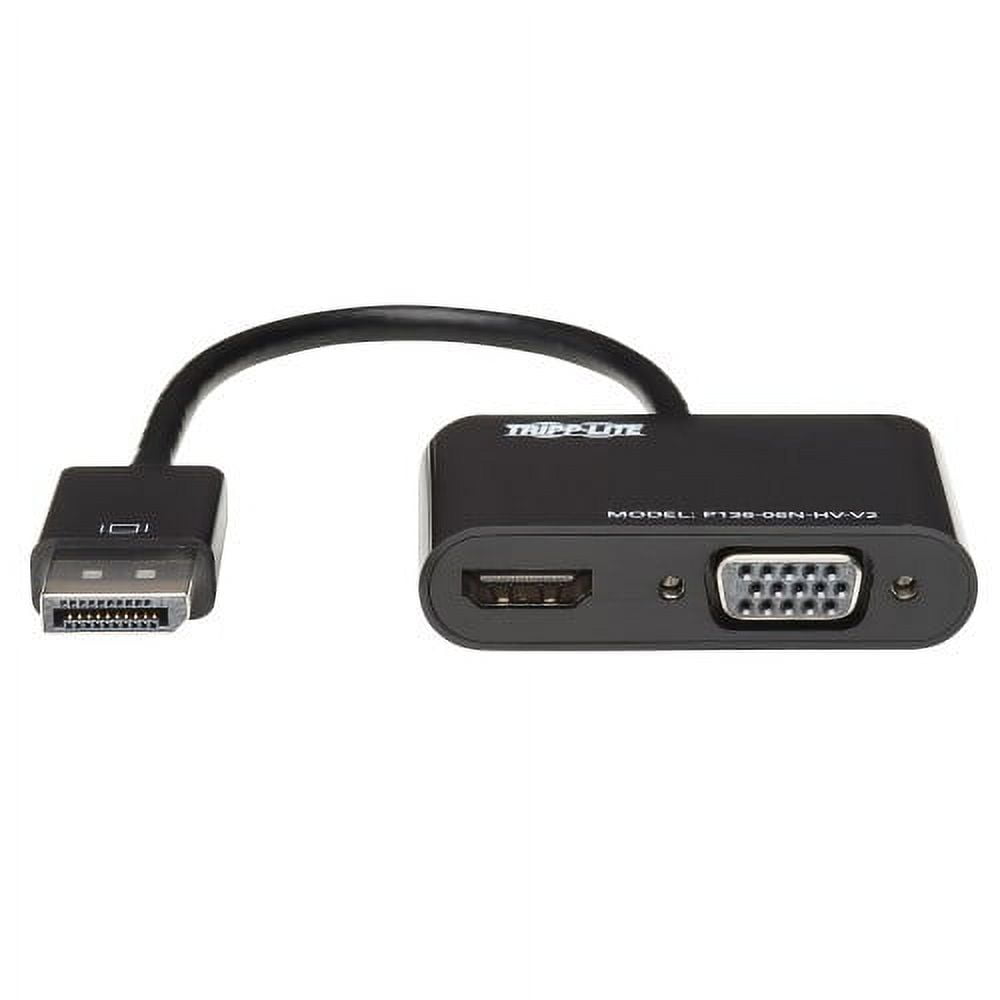 Tripp Lite DisplayPort to HDMI VGA Adapter Converter 4K DP to HDMI VGA 6"