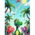thumbnail image 4 of LUUFILx Cartoon Dinosaur Jungle Theme Kids Birthday Party Banner Backdrop Playroom Decorations Photo Props Background Baby Shower Celebration Supplies, 4 of 8