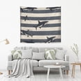 thumbnail image 2 of Yayeee Tapestry Wall Hanging for Bedroom 60" x 40" Living Room Home Wall Art Decor, Dark Sharks, 2 of 7