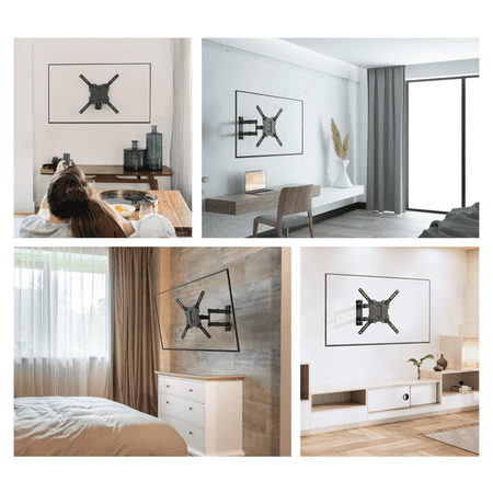 onn. Full Motion TV Wall Mount for 19 to 50 TVs, up to 15° Tilting