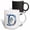 Multicolor, variant on 3drose, Charming Letter D. Space Flight Astronaut Captivating Monogram Gift, 11oz Mug