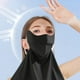 thumbnail image 1 of Mascarilla de protección solar para mujer Máscara de protección solar de nylon negro de seda UV • Pasamontañas deportivas para ciclismo al aire libre • Polaña respiratoria reutilizable para, 1 of 6