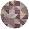 thumbnail image 2 of Addison Rugs Chantille Indoor/Outdoor Transitional Geometric Plum Machine Washable Round Rug, 8' x 8', 2 of 8