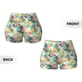 thumbnail image 4 of Lsque Tropical Flowers Pattern High Waisted Biker Shorts for Women-Tummy Control Fitness Athletic Workout Running Yoga Gym Shorts,Moisture-Wicking-X-Large, 4 of 6