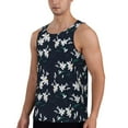 thumbnail image 2 of Xecao Lilies Flowers Men's Tank Top Workout Quick Dry Sleeveless Gym Jogging Muscle Shirts Summer Swim Beach Tops, 2 of 9
