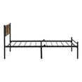 thumbnail image 5 of Nmkwnr Twin Size Wood Metal Platform Bed Frame with Headboard, Perfect for Living Room, Bedroom, Black, 5 of 5