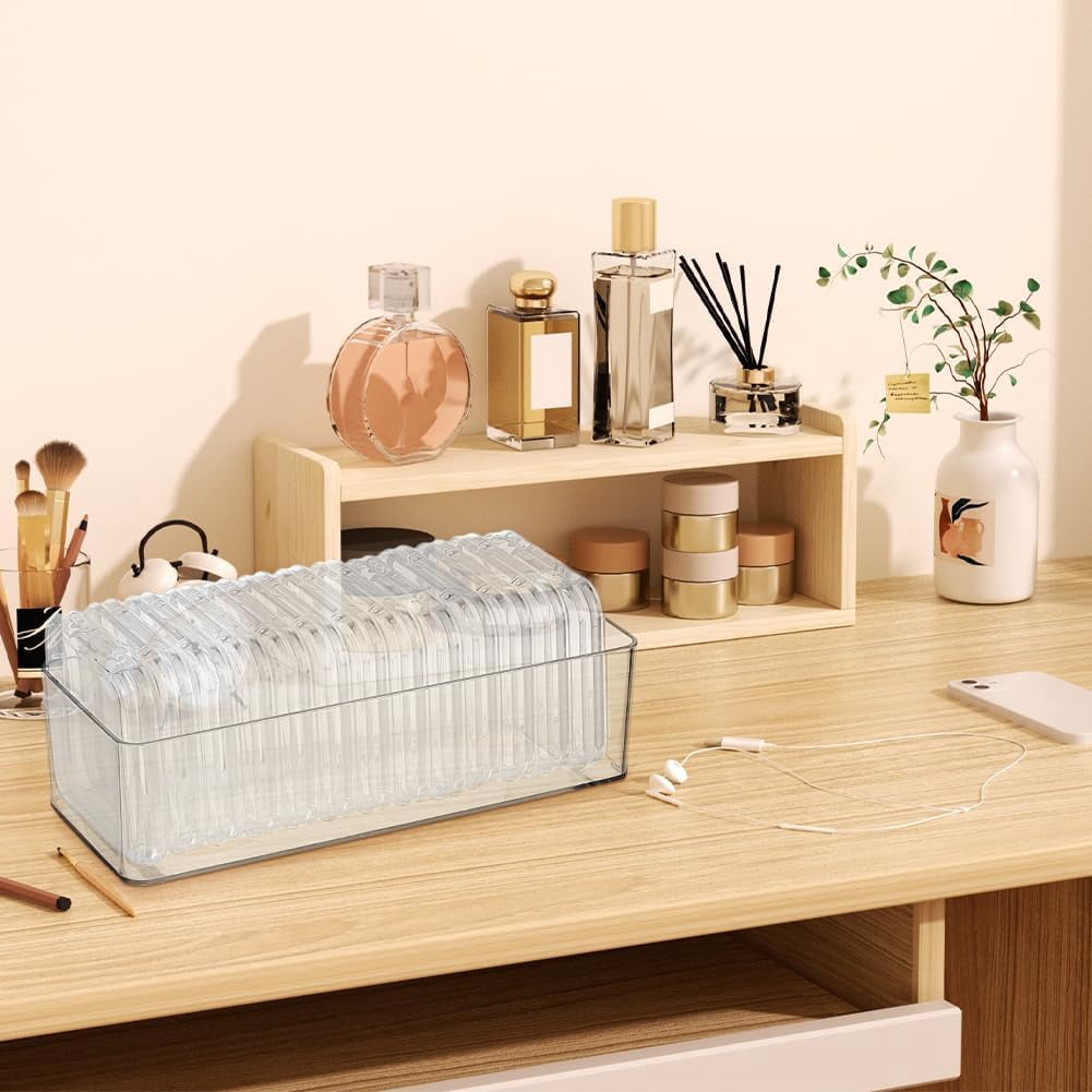 12pcs Clear Press on Nail Boxes Transparent Artificial Nail Packaging Cases Display Storage Box with 240pcs Plastic False Nail for Nail Art Practice Salon Manicure Craft