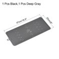 thumbnail image 5 of Silicona Plato Secado Alfombrilla, 2uds 18.5" x 8" Cocina Encimera Desagüe Alfombrilla Resistente Calor Almohadilla  Adecuado para Mostrador, Fregadero- Negro Gris Profundo, 5 of 5